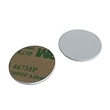 YARONGTECH MIFARE Classic® 1K PVC 3M Selbstklebende Rückseite, rund, 25 mm RFID Medaille Tag 0,9 mm dick (10 Stück)