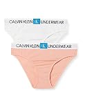 Calvin Klein Mädchen 2PK Bikini Unterwäsche, Apricotpink/Pvhwhite, 12/14/2020
