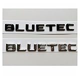 YANGAILIAN Chrome Matte Glanz schwarz Buchstaben Word BlueTec Fender Kofferraum Deckel Lip Abzeichen Embleme Emblem Abzeichen Aufkleber Fit for Mercedes Benz AMG Embleme Schriftzüg