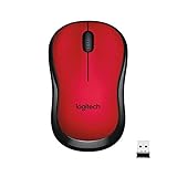 Logitech M220 SILENT Kabellose Maus, 2,4 GHz mit USB-Empfänger, 1000 DPI Optical Tracking, 18 Monate Batterielaufzeit, Für Links- & Rechtshänder, Kompatibel mit PC, Mac, Laptop - R
