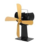 YIXIN2013SHOP Kaminventilator 4 Klingen Wärmebetriebener Herdventilator für Holz Log Brenner Heizung Kamin Kraftstoff Ventilator für Holz/Brennholz (Color : B)