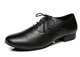 MINITOO Herren Tanzschuhe Standard Schwarz Leder Latein Schuhe TH250501 EU 41