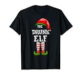 Pajama mit englischsprachiger Aufschrift 'The Drunk Elf Family' T-S