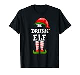 Pajama mit englischsprachiger Aufschrift 'The Drunk Elf Family' T-S