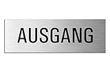 Schild - Ausgang | Türschild 240 x 80 mm Aluminiumschild selbstklebend Ofform Design Nr.10510-S