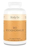 Body Ex Bio Bockshornklee AKTIVIERT, 240 vegane Kapseln, 2600 mg Bio Bockshornklee (Fenugreek) pro Tagesdosis- Hochdosiert, laborgeprüft & Made in Germany