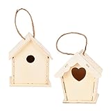 LAJS Fenster-Vogelhaus, Holz-Vogelhaus im Freien Nistkasten-Vogelhaus Unfertige Holz-Vogelhaus-Kits für Bäume Traufe, Balkone oder auf Tischen oder G