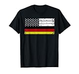 Vintage Deutschland Amerika Flagge Deutschland USA T-S