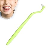 Interspace Zahnbürste, Interdentalbürste mit Weichem Kopf Professionelle Tragbare Reinigungsbürste für Kieferorthopädische Zahnspangen für die Mundpflege(Grün)