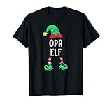 Herren Opa Elf Partnerlook Familien Outfit Männer Weihnachten T-S