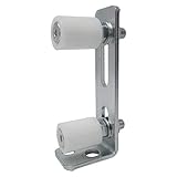 Einstellbare Torführung mit 2 Führungsrollen Ø 30x40 mm weiß Torrolle Rolltorführung
