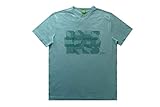 BOSS Hugo Herren T-Shirt Tim 50151877 mit Logo, reguläre Passform, Türkis / Grü
