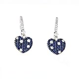 Ohrringe Herzen Saphirblau Diamanten R