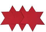 itsisa 3X Tischset Stern, rot XL (40 cm) - Platzmatte, Platzset, Tischmatte W