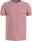 Tommy Hilfiger Herren T-Shirt Signature Front Logo (3XL, Guava)