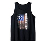 Geburtstagsgeschenk, amerikanische Flagge, US-Sternzeichen-Wassermann, Grunt Tank Top