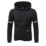 SoonerQuicker Sweatshirt Herren mit Kapuze Zweifarbig Langarmshirt Herren Kapuze Sweatshirt Herren Slim Fit Sweatshirt Herren Sport Arbeit Kompressionsshirt Langarmshirt Herren Sp