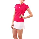 Sportkind Mädchen & Damen Tennis, Golf, Sport Poloshirt Kurzarm, UV-Schutz UPF 50+, atmungsaktiv, pink, Gr. M