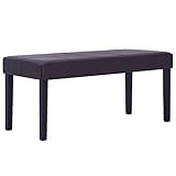 vidaXL Sitzbank Polsterbank Flurbank Lederbank Bank Betthocker Beistellbank Garderobenbank Wohnzimmer Flur 106cm Braun Kunstleder H