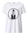 Angel of Style Damen Lässiges Shirt Halbarm mit Glitzereffekt und S