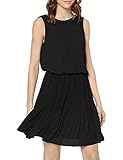 VERO MODA Damen VMJACKIE SL Short Dress WVN Kleid, Schwarz (Black Black), Small (Herstellergröße: S)