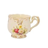 ZHANGZHI Kreativer keramischer heißer Kaffeetasse und Untertasse gemalt Hand Rosa Tee Porzellan Cup und klassischer Löffelgetränk Getränk Geschenk (Colore : Mug B)