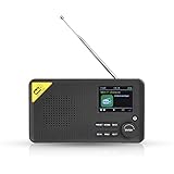 Asotagi Digitales Bluetooth/FM-Internet-Radio, tragbares Zuhause mit DAB-FM-Radio-Player, USB-Lade-Radio mit 2,4 Zoll LCD-Display