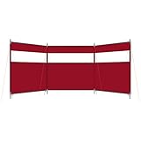 HIKEMAN Camping Windschutz Sichtschutz Garten - Strand Windschutz mit Sichtfenster,Outdoor Caravan Privacy Shield,kann als Zeltplane für Picknick,Grill,Lagerfeuer verwendet Werden (Upgrade-Red Wine)