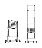 Teleskop-Verlängerungsleiter Lightweight Aluminium-Teleskopleiter Mehrzweck-Ausstrecken-tragbare Leiter Faltbare Leiter Industrie-Escape-Leiterkapazität 330 Pfund,3,5m/11,5ft,Größe Name:6m/19,7