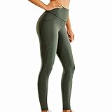 Leggings Damen mit Taschen High Waist Blickdichte Sporthose hoher Bund Yoga Pants Push Up Yogahose Elastisch Leggins Laufhose Fitnesshose Gym Workout Tights Lange Sportlegg