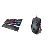 Roccat Vulcan 121 - Mechanische Gaming Tastatur, AIMO LED Einzeltastenbeleuchtung, schwarz & Kone AIMO Gaming Maus (hohe Präzision, Optischer Owl-Eye Sensor (100 bis 16.000 DPI), schwarz(Remastered)