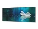 Concept Crystal Gemälde auf Glas – Wandmotiv – Glasbild - Erhältlich in 5 verschiedenen Größen – Blumen und Blätter Serie 03