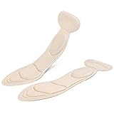 4Dinseln,Schwammschuhe Pads mit Fersengriffen Einsätze,Fersenkissen,High Heel-Einsätze Great for lose Schuhe,Metatarsal oder Bogenschmerzen,Füße Wunde Reliefschuh Einlegesohlen,(1 Paar) 210909