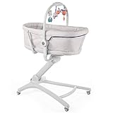 Chicco Baby Hug 4 in 1 Stubenwagen ab 0 Monate, Erhöhte Babyliege, Babybett, Hochstuhl mit Spielbogen, bis 15 kg, Verstellbare Rückenlehne, Verstellbare Höhe und 4 R