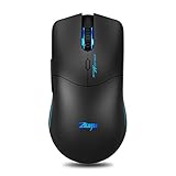 Zelotes Kabellose Maus mit Nano-Empfänger, 3200 DPI 2,4 GHz, ergonomische optische Maus, Gaming-Maus für PC, Mac (schwarz)