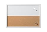 Bi-Office, Kombitafel Whiteboard und Memoboard Elemente, magnetisch, trocken abwischbar/ Kork, Weißer MDF-Rahmen, 60x40