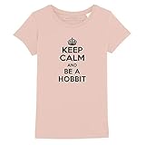 Stuff4 Mädchen/Alter 9-11 (134-146cm)/Koral Rosa/Rundhals T-Shirt/Keep Calm Be Hobb