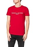 Tommy Hilfiger Herren Tommy Logo Tee T-Shirt, Rot (Blazer Red), XL