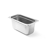 HENDI Gastronormbehälter, Temperaturbeständig von -40° bis 300°C, Heissluftöfen-Kühl- und Tiefkühlschränken-Chafing Dishes-Bain Marie, Stapelbar, 1,3L, GN 1/3, 325x176x(H)40mm, Edelstahl, 18 Stück