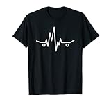 Skateboard Heartbeat / Herzschlag T-Shirt für Sk