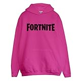 Fortnite Text Logo Herren Pullover Hoodie Rosa l | Xbox PS4 PS5 Switch Herren Hooded Top, Gamer Geburtstagsgeschenkidee für Jung