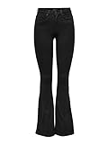 ONLY NOS Damen Flared Jeans onlROYAL HIGH Sweet 600, Schwarz (Black), W29/L34 (Herstellergröße: M)