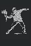 Blumenwerfer Flower Thrower Graffiti Blumen Werfer: DIN A5 Kariert 120 Seiten / 60 Blätter Notizbuch Notizheft Notiz-Block Streetart die G