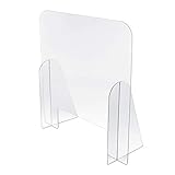 Kartenmachen.de Spuckschutz aus Acrylglas Virenschutz, Hustenschutz, Thekenaufsatz - Breite 50 cm, Höhe 50 cm mit Durchreiche Breite 30 cm, Höhe 10