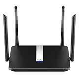 Cudy AC2100 Gigabit Dualband WLAN Mesh Router, WLAN Mesh Repeater, AP, 5 GHz, MU-MIMO, Gigabit Ethernet, 5 dBi Antennen, VPN, IPV6, QoS, OpenWRT, WR2100