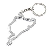 Rhinotuning 1x Nürburgring Nordring Speedway Schlüsselanhänger Schlüsselbund Metall Silb