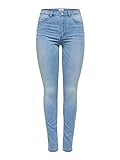 ONLY Damen Hight-Waist Jeans Hose ONLRoyal Life 15169037 Light Blue Denim L/32