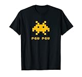 Alien Invaders Pew Pew Space 8-bit Retro Video Game Gift T-S