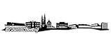 Samunshi® Braunschweig Skyline Wandtattoo Sticker Aufkleber Wandaufkleber City Gedruckt Braunschweig 120x23cm schw