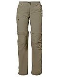 VAUDE Damen Hose Women's Farley Zip-Off Pants IV, abzippbare Wanderhose, muddy, 38/Short, 038734744380